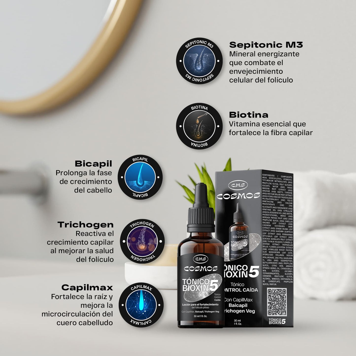 Combo Control Caída Cosmos Bioxin 5
